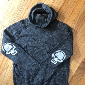 Zara Boys Size 8 grey marled funnel neck sweater